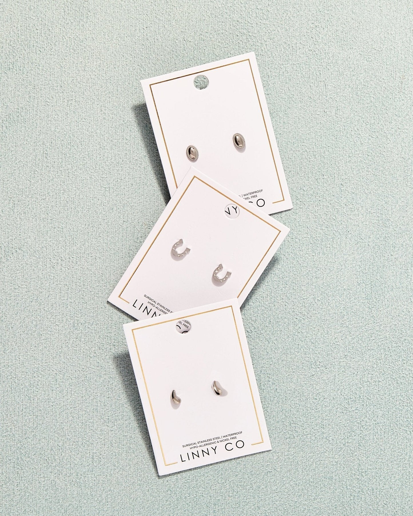 Screwback Stud Earrings - Horseshoe Silver - Shop LINNY CO