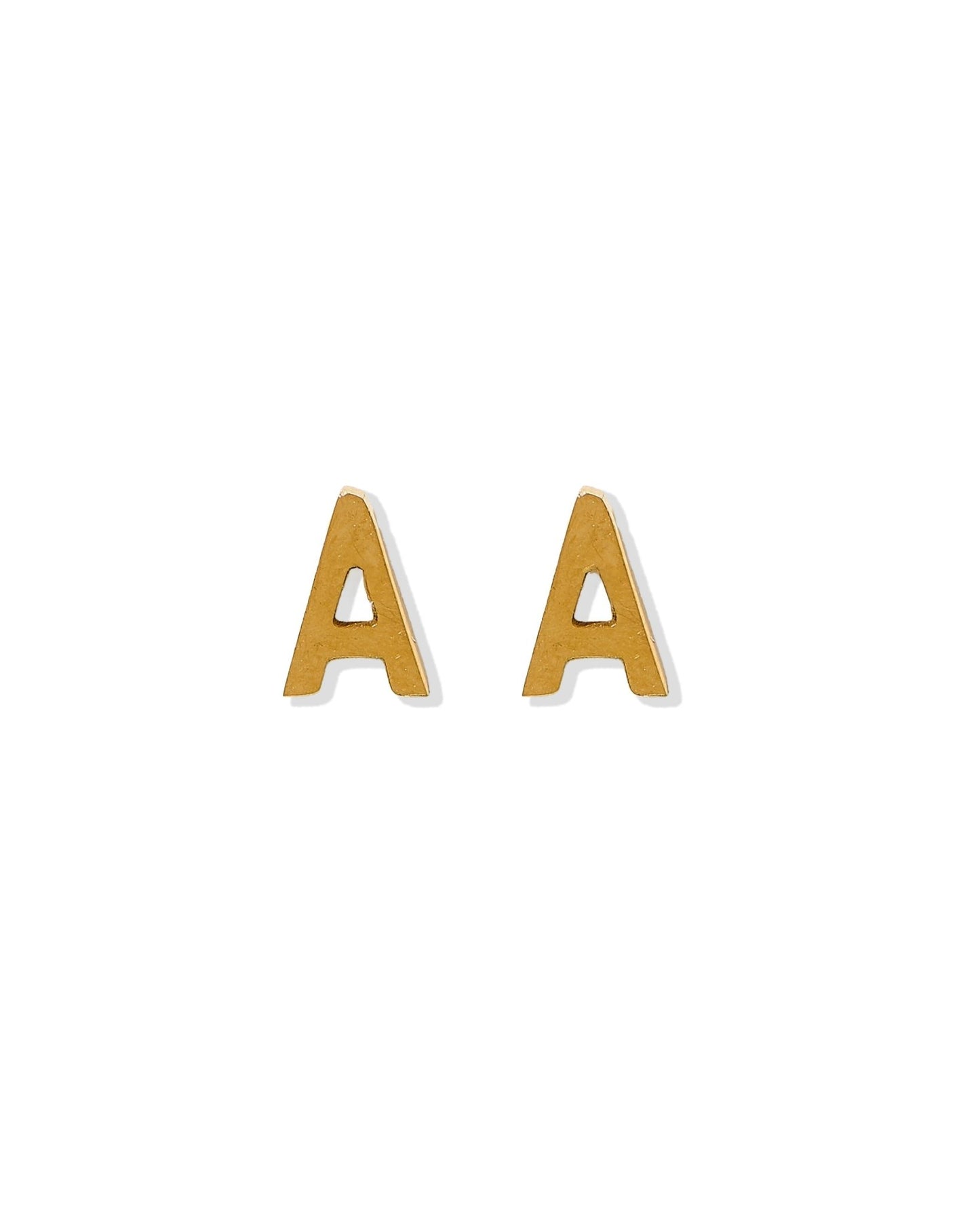 Screwback Stud Earrings - Initial A - Shop LINNY CO