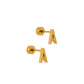 Screwback Stud Earrings - Initial A - Shop LINNY CO