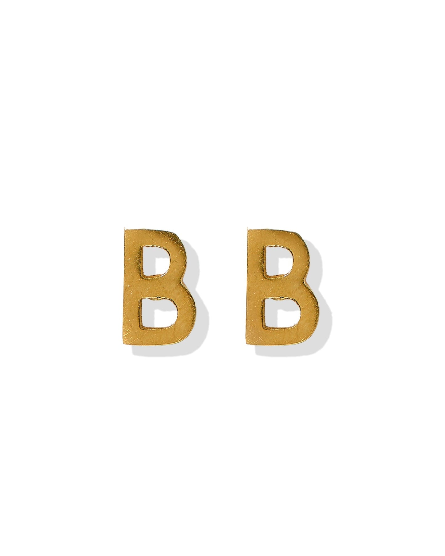 Screwback Stud Earrings - Initial B - Shop LINNY CO