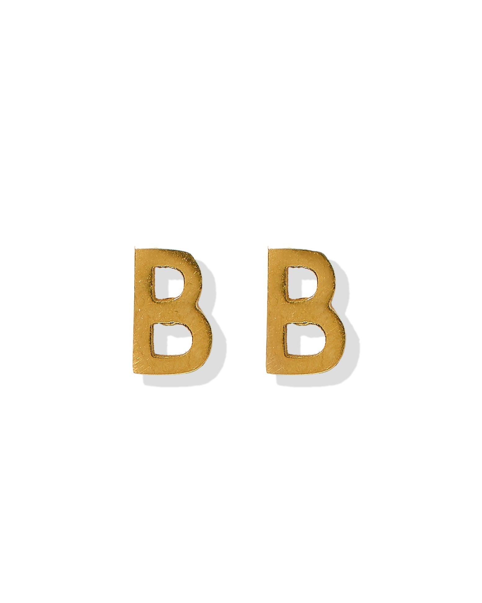 Screwback Stud Earrings - Initial B - Shop LINNY CO