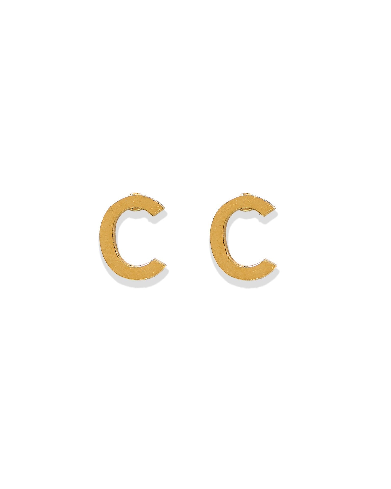 Screwback Stud Earrings - Initial C - Shop LINNY CO