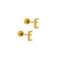Screwback Stud Earrings - Initial E - Shop LINNY CO