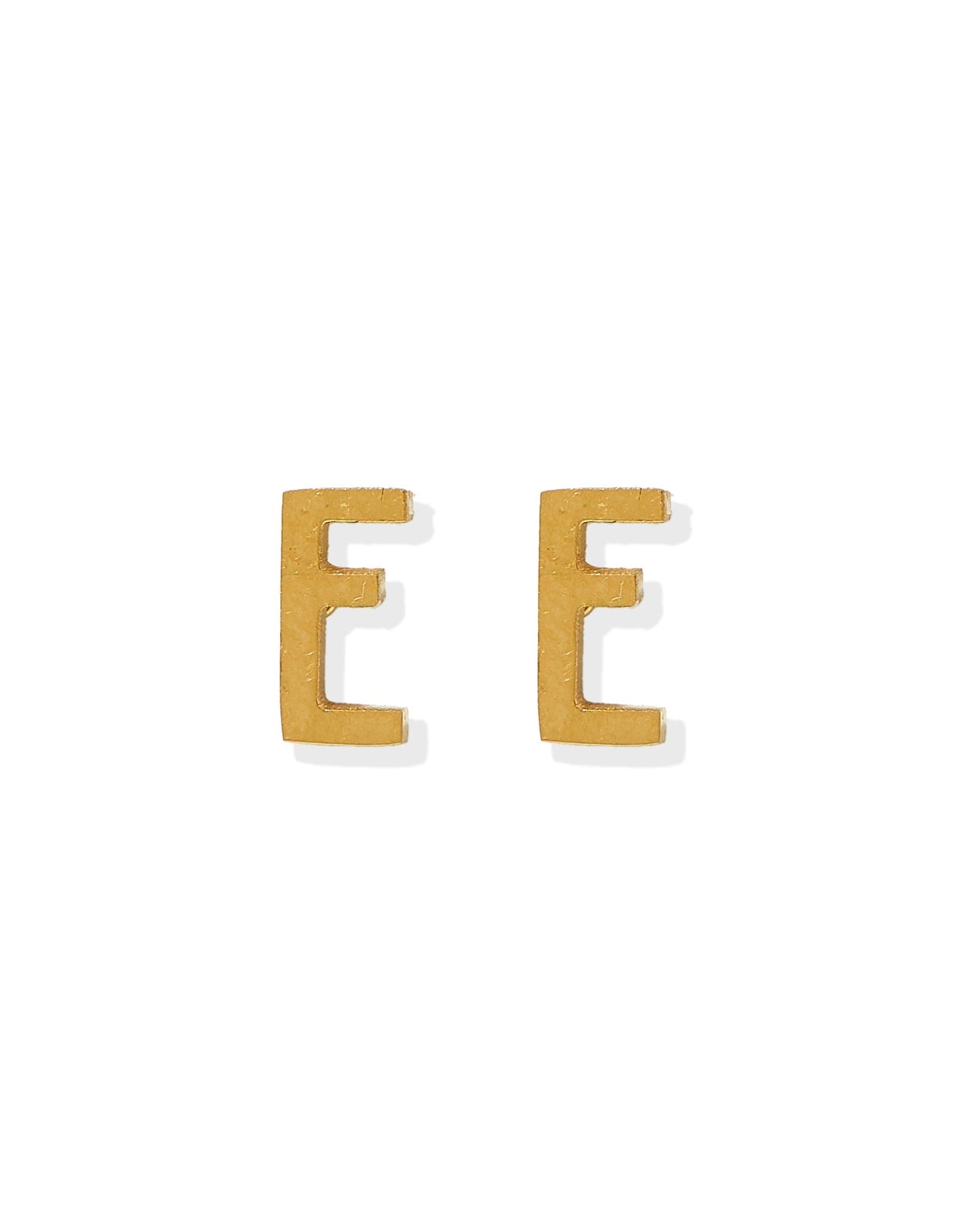 Screwback Stud Earrings - Initial E - Shop LINNY CO