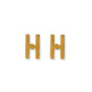 Screwback Stud Earrings - Initial H - Shop LINNY CO