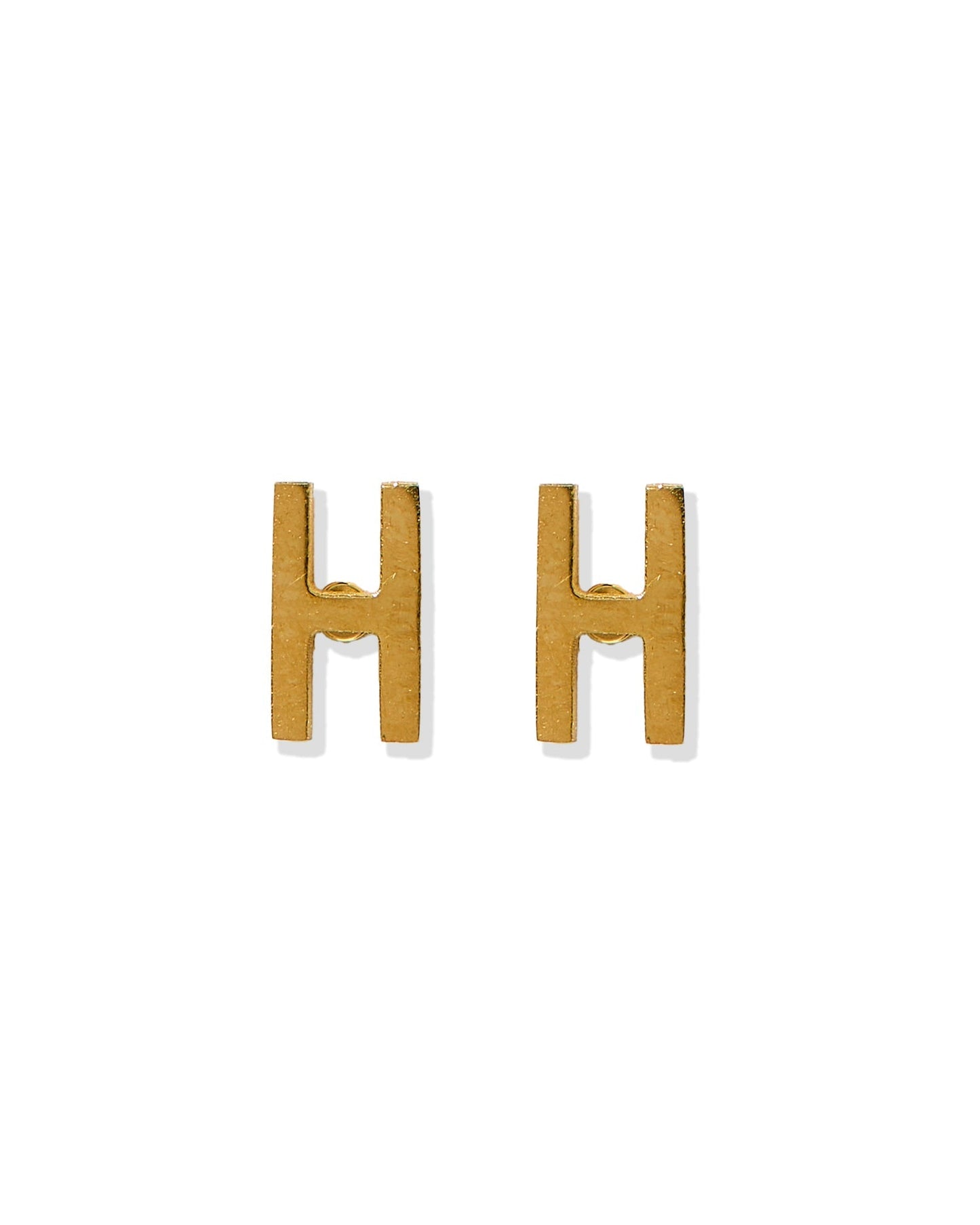 Screwback Stud Earrings - Initial H - Shop LINNY CO