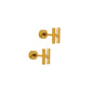 Screwback Stud Earrings - Initial H - Shop LINNY CO