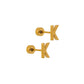 Screwback Stud Earrings - Initial K - Shop LINNY CO