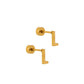 Screwback Stud Earrings - Initial L - Shop LINNY CO