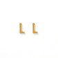 Screwback Stud Earrings - Initial L - Shop LINNY CO