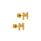 Screwback Stud Earrings - Initial M - Shop LINNY CO