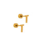 Screwback Stud Earrings - Initial T - Shop LINNY CO