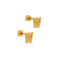 Screwback Stud Earrings - Initial W - Shop LINNY CO