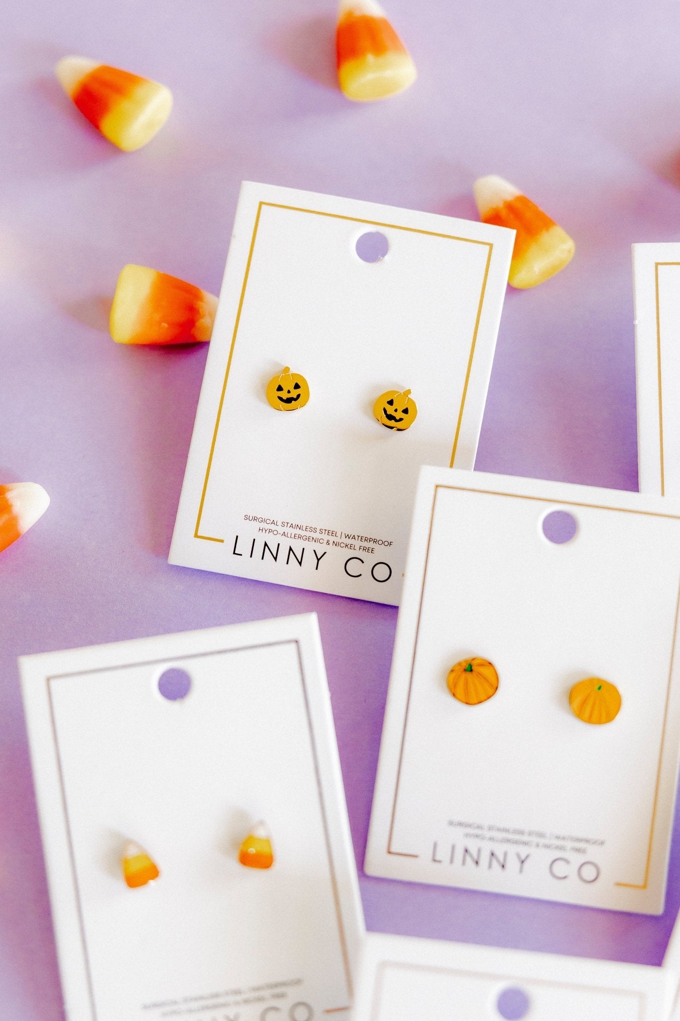 Screwback Stud Earrings - Jack-O'-Lantern - Shop LINNY CO