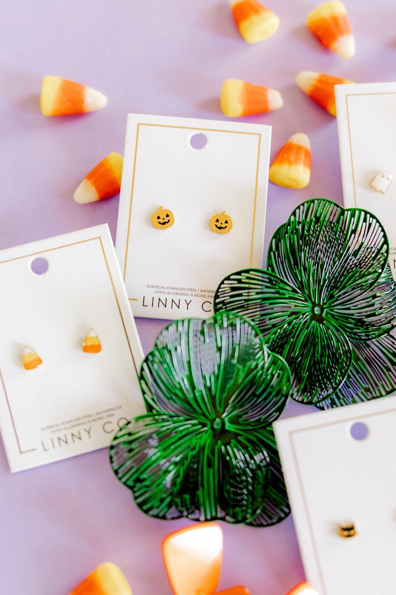 Screwback Stud Earrings - Jack-O'-Lantern - Shop LINNY CO
