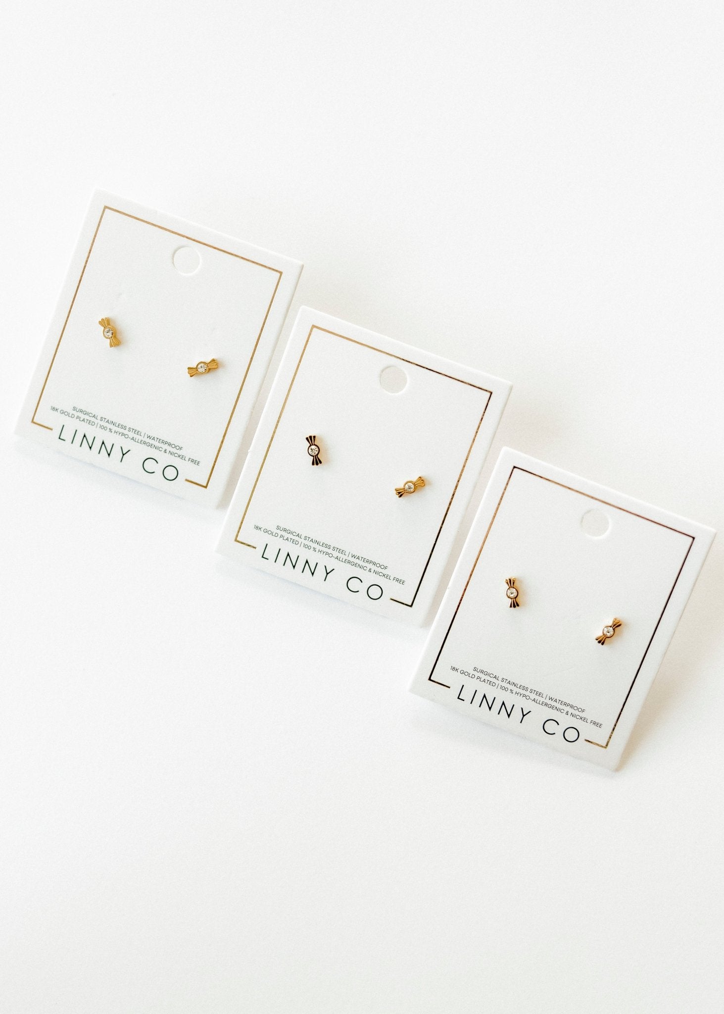 Screwback Stud Earrings - Kate Candy Gold - Shop LINNY CO
