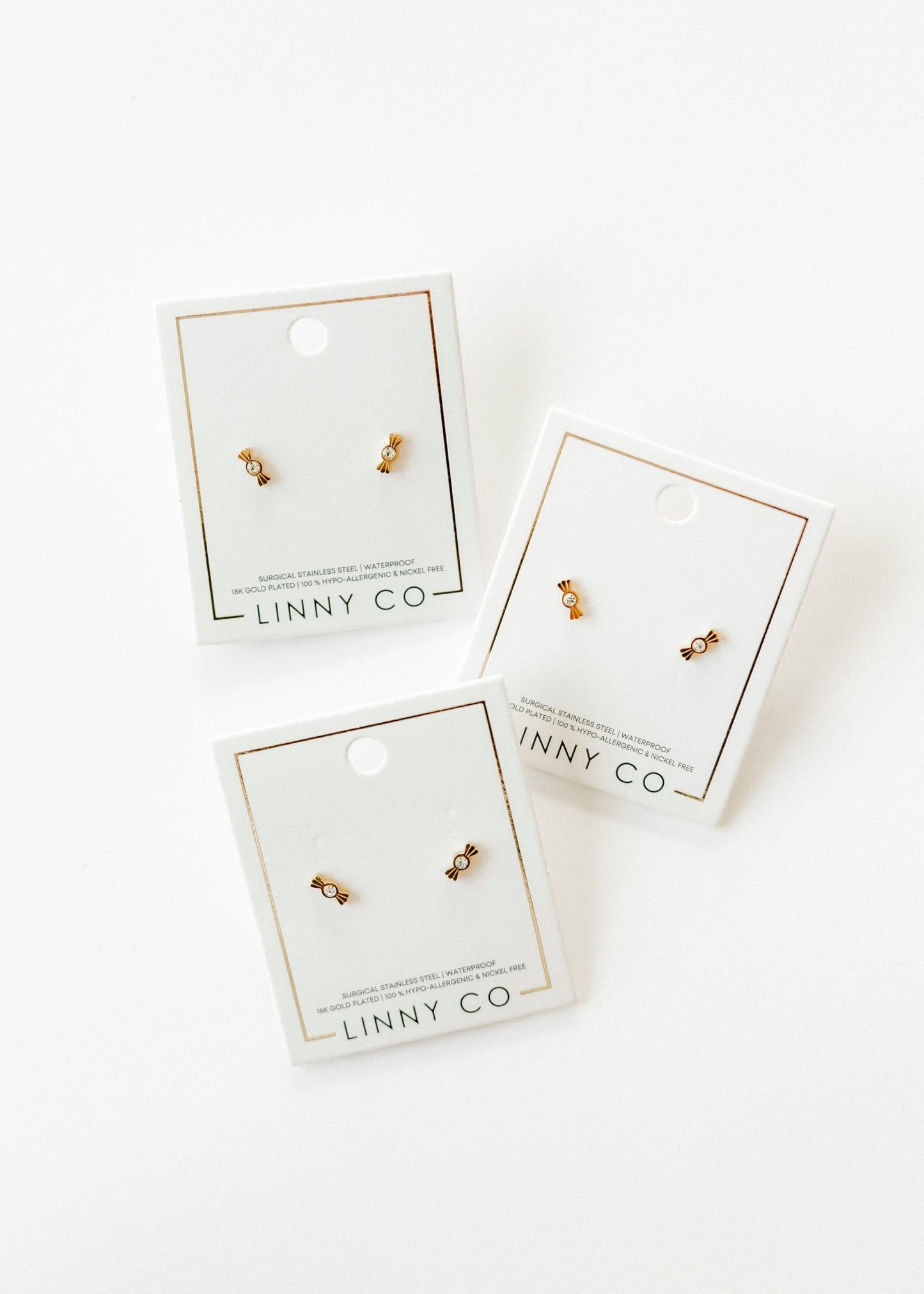 Screwback Stud Earrings - Kate Candy Gold - Shop LINNY CO