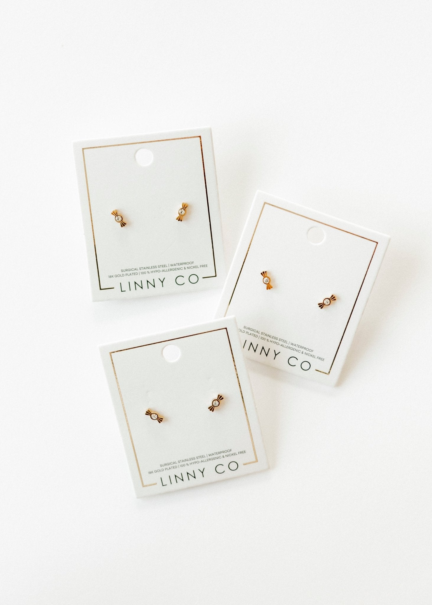Screwback Stud Earrings - Kate Candy Gold - Shop LINNY CO