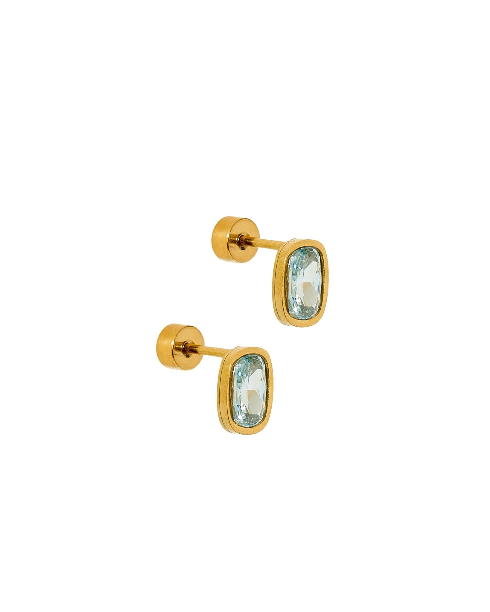 Screwback Stud Earrings - Kay Blue - Shop LINNY CO