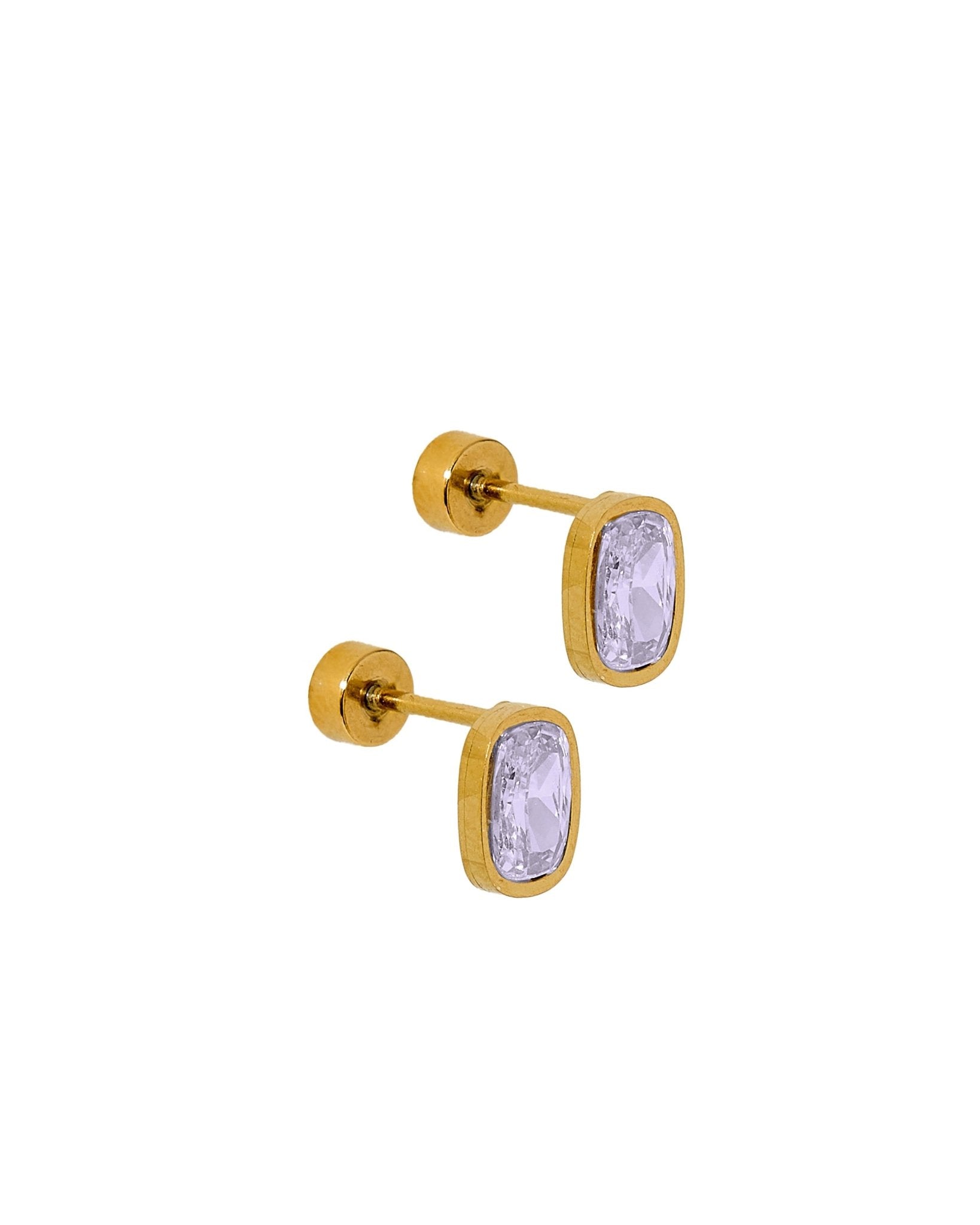 Screwback Stud Earrings - Kay Lavender - Shop LINNY CO