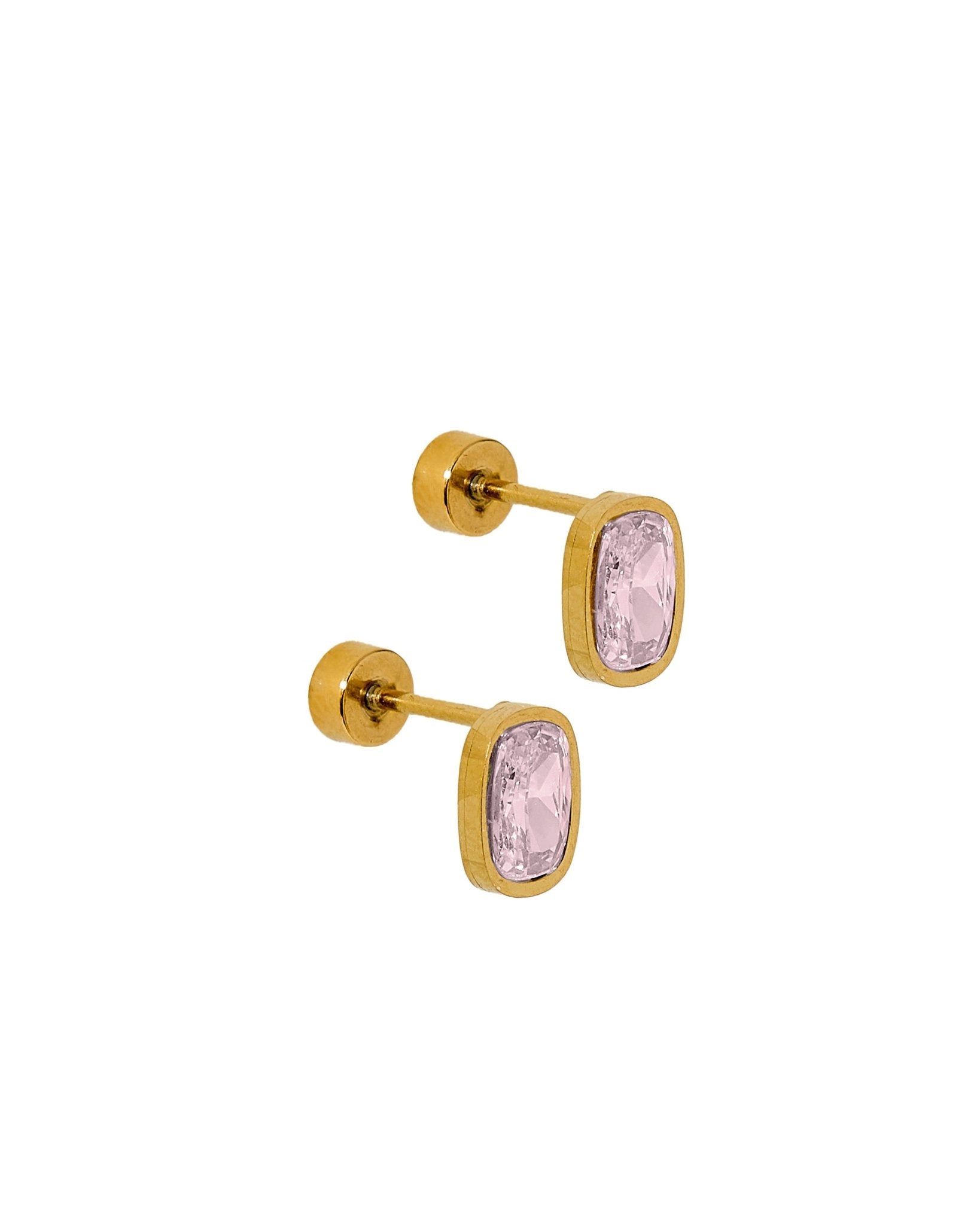 Screwback Stud Earrings - Kay Pink - Shop LINNY CO