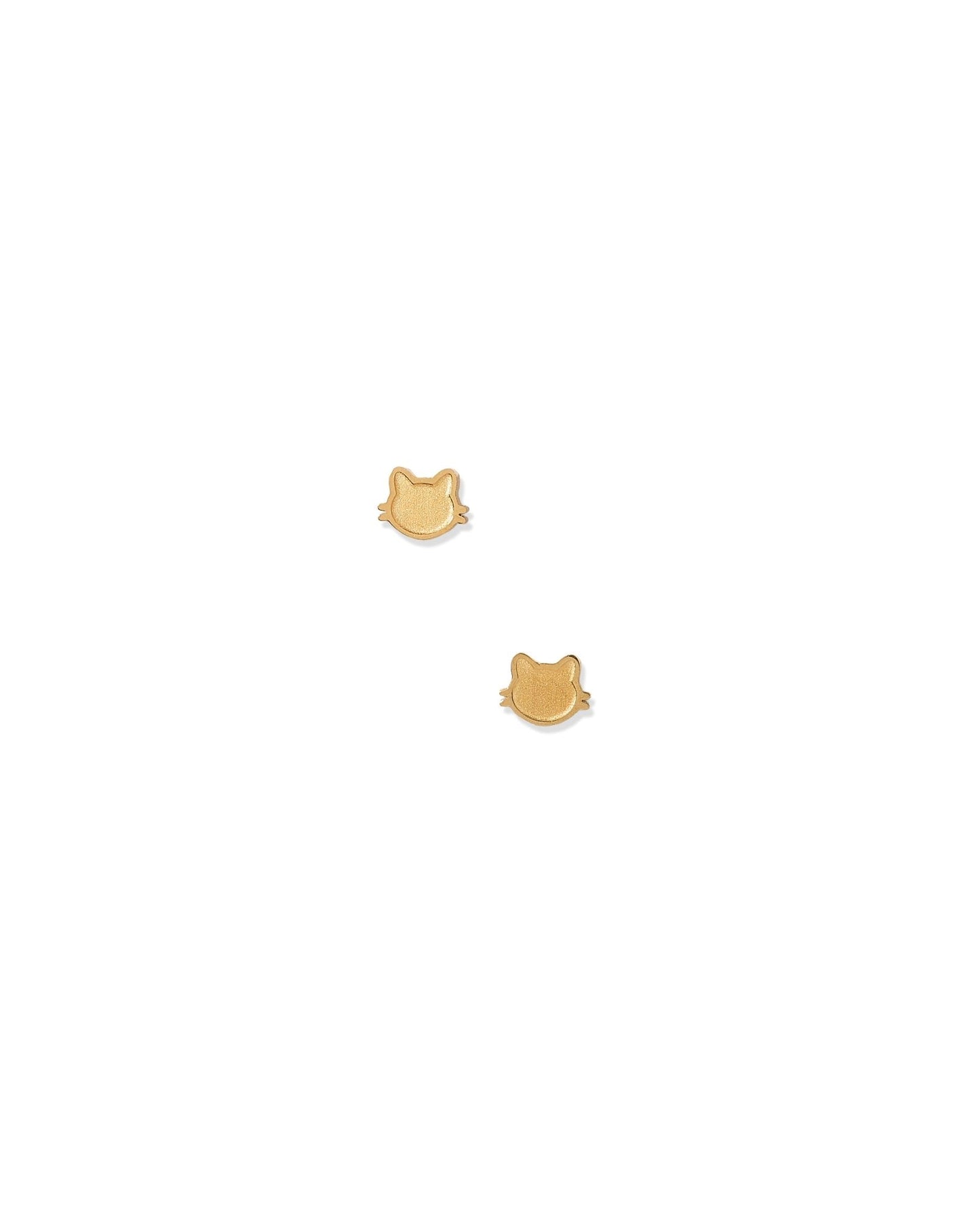 Screwback Stud Earrings - Kitty Cat Gold - Shop LINNY CO