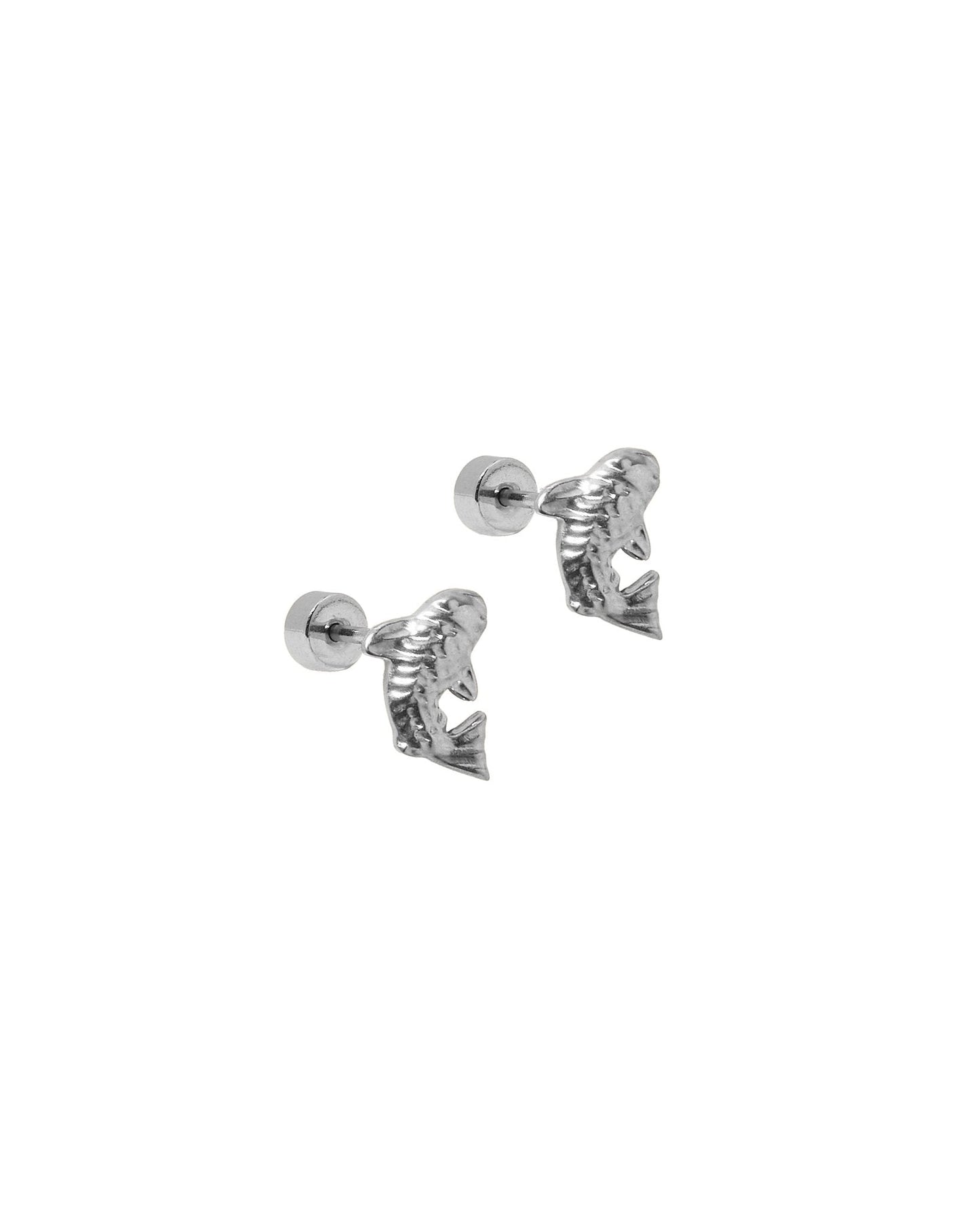 Screwback Stud Earrings - Koi Silver - Shop LINNY CO