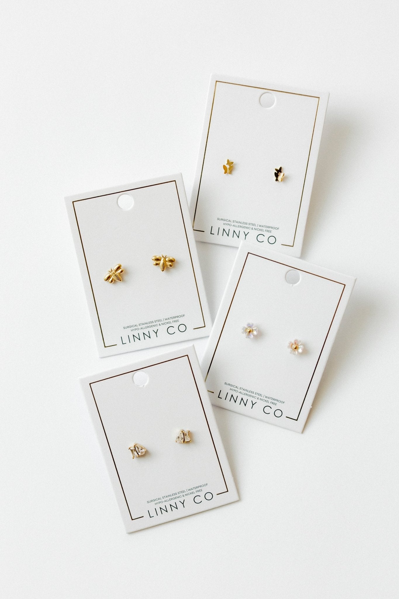 Screwback Stud Earrings - Lark Butterfly - Shop LINNY CO