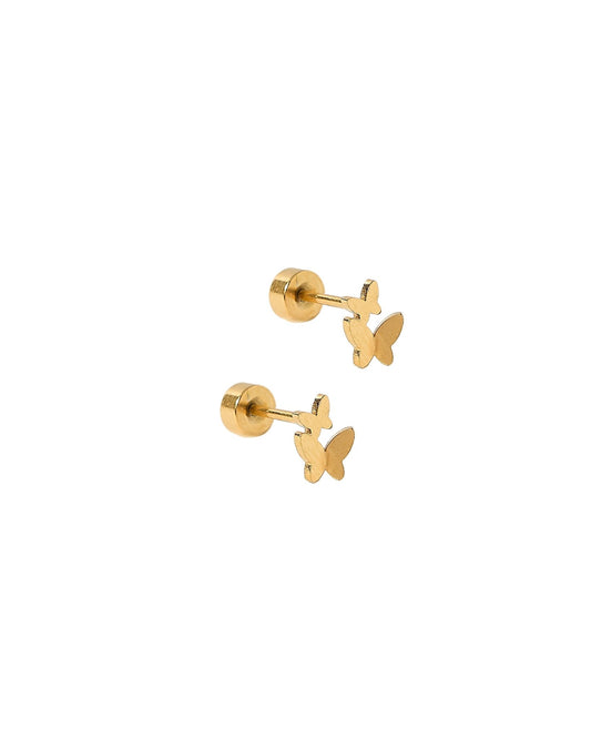 Screwback Stud Earrings - Lark Butterfly - Shop LINNY CO