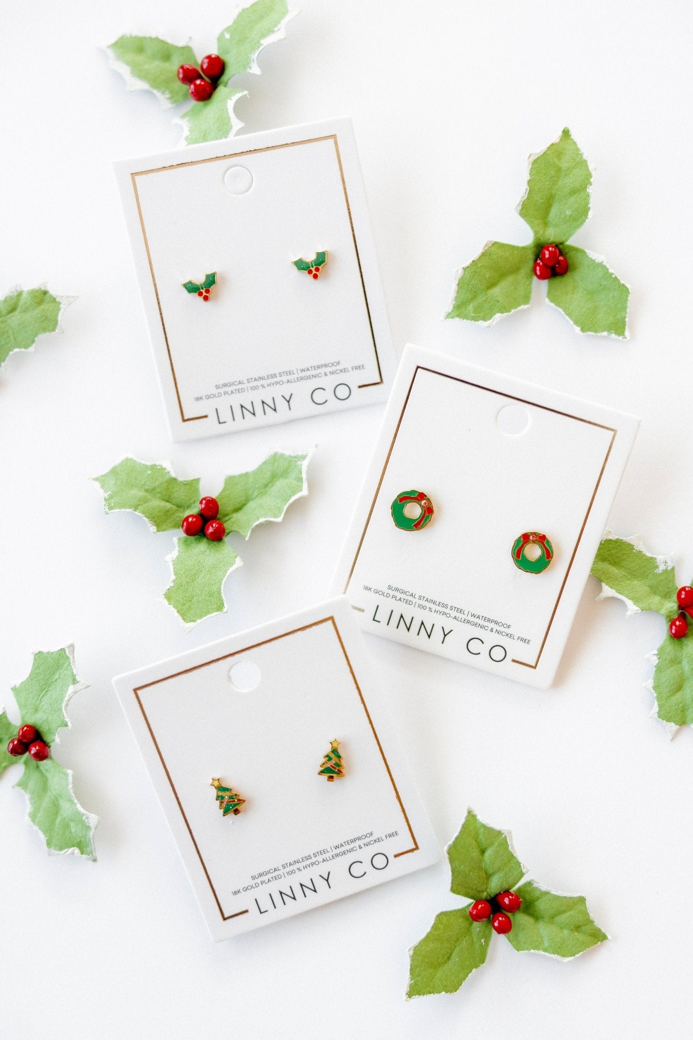 Screwback Stud Earrings - Leighton Wreath - Shop LINNY CO