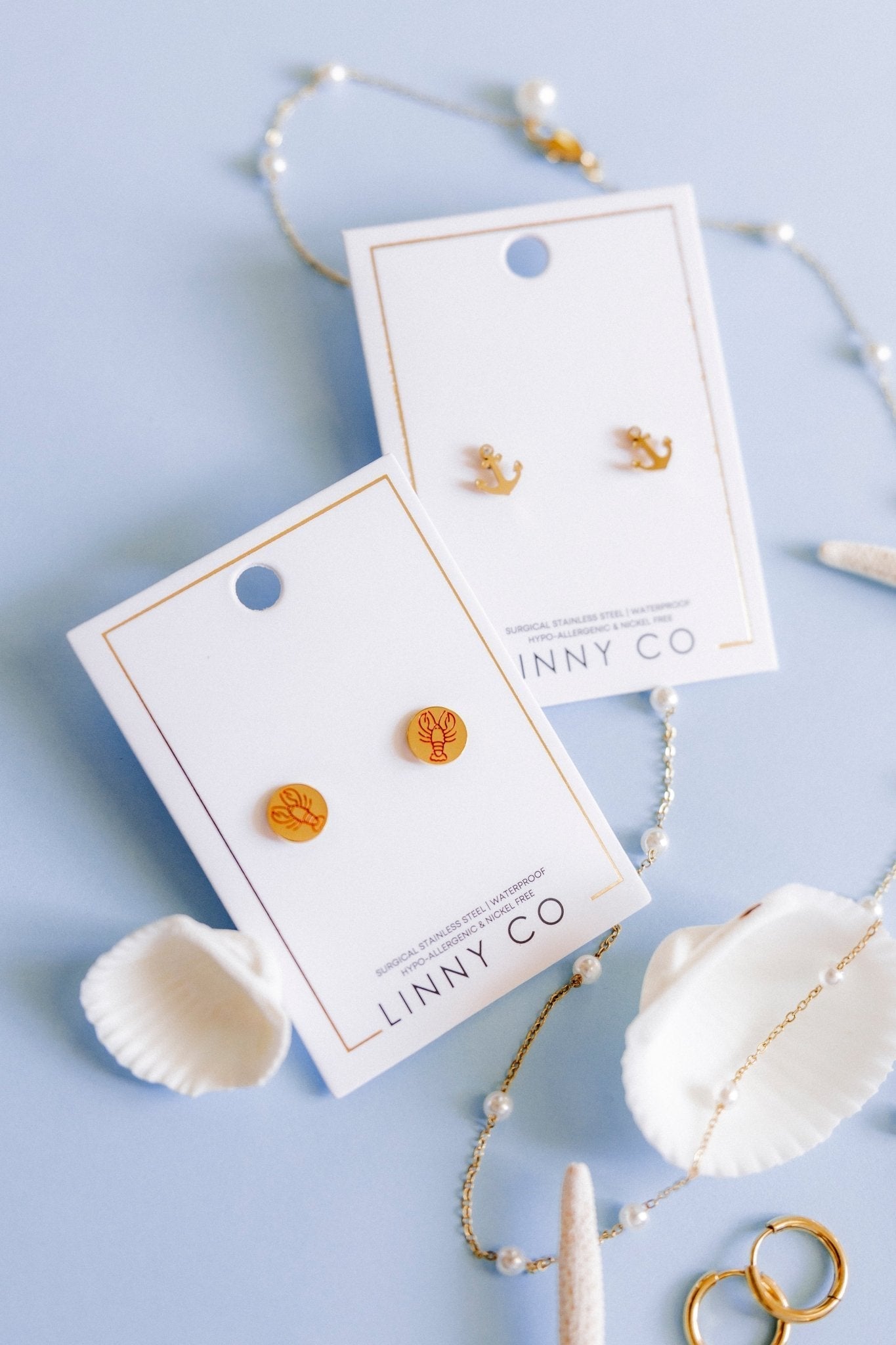 Screwback Stud Earrings - Lobster - Shop LINNY CO