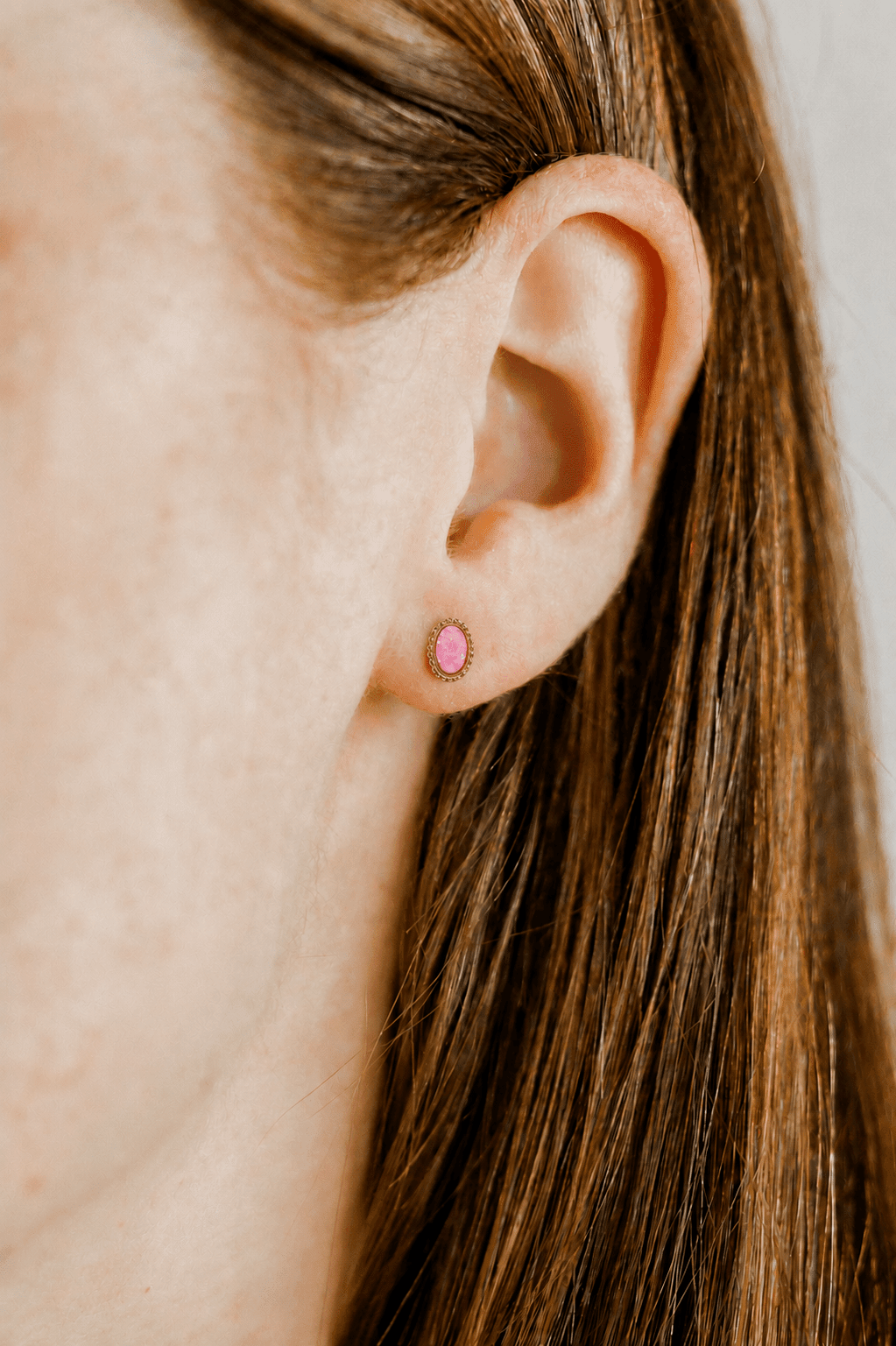 Screwback Stud Earrings - Luna Opal Hot Pink - Shop LINNY CO