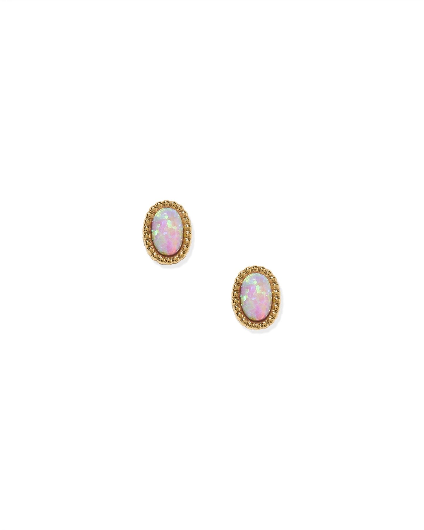 Screwback Stud Earrings - Luna Opal Light Pink - Shop LINNY CO