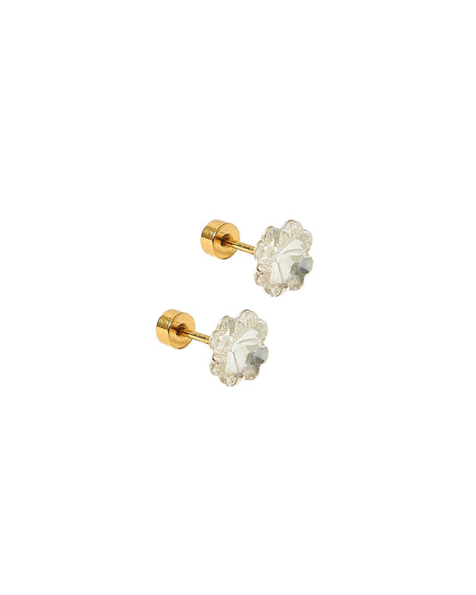 Screwback Stud Earrings Lux - Candy Clover Clear - Shop LINNY CO