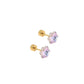 Screwback Stud Earrings Lux - Candy Flower Lilac - Shop LINNY CO