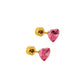 Screwback Stud Earrings Lux - Candy Heart Hot Pink - Shop LINNY CO