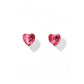 Screwback Stud Earrings Lux - Candy Heart Hot Pink - Shop LINNY CO