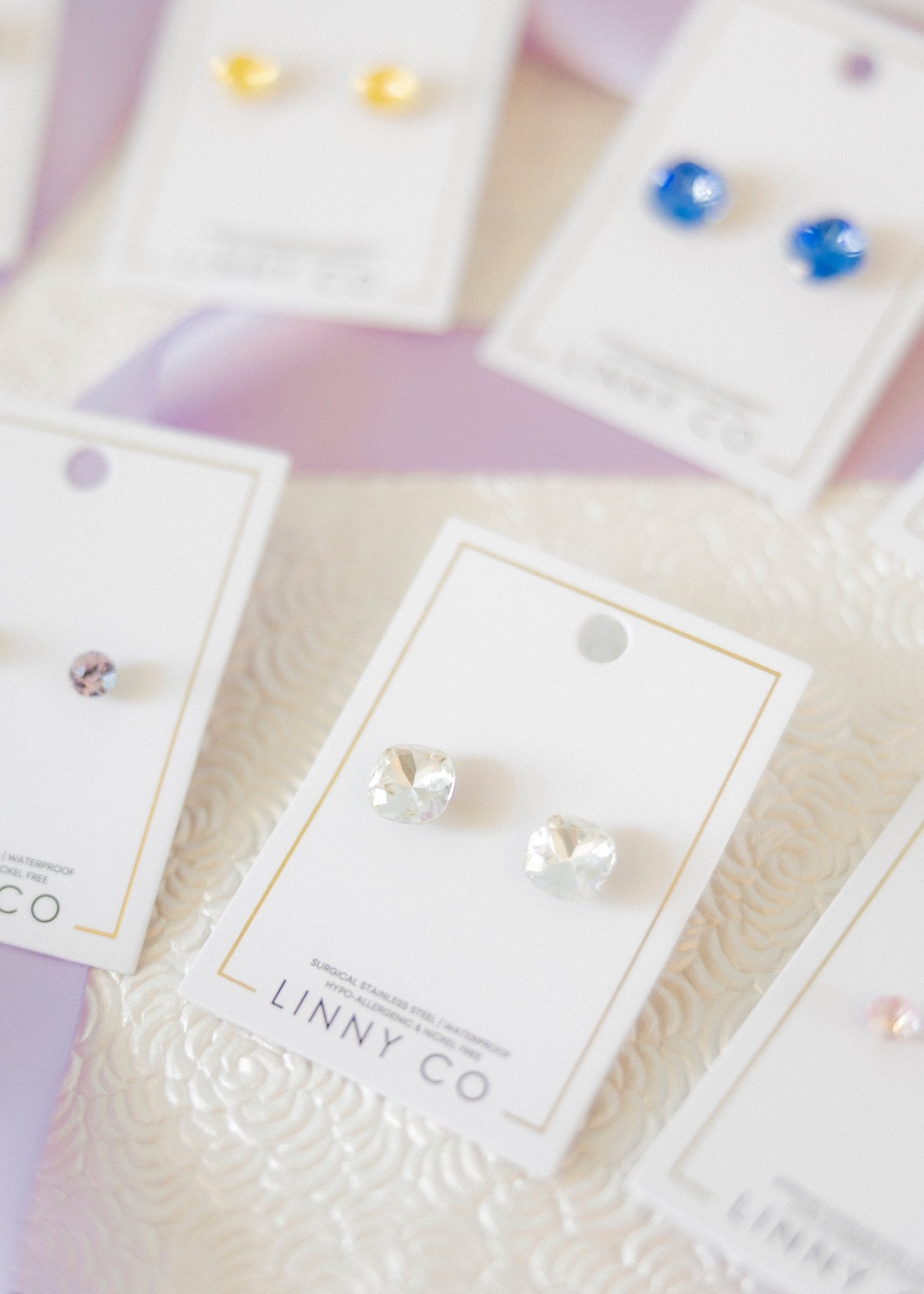 Screwback Stud Earrings Lux - Kit Clear - Shop LINNY CO