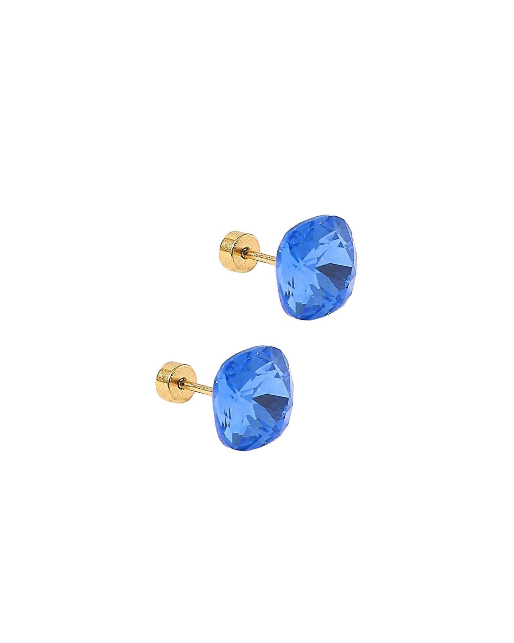 Screwback Stud Earrings Lux - Kit Cobalt Blue - Shop LINNY CO