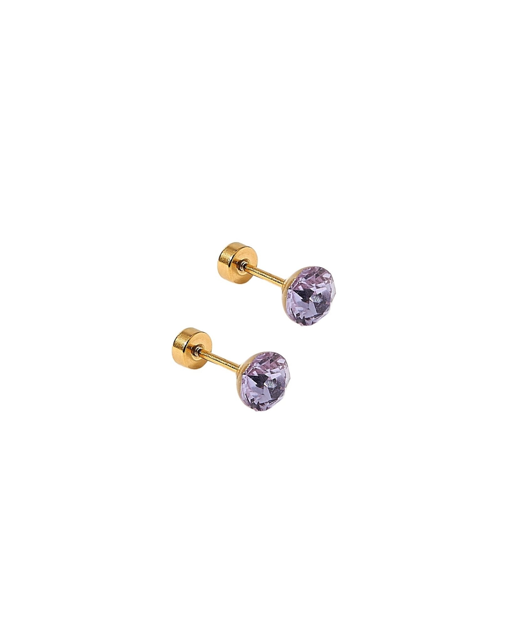 Screwback Stud Earrings Lux - Zuri Lilac - Shop LINNY CO