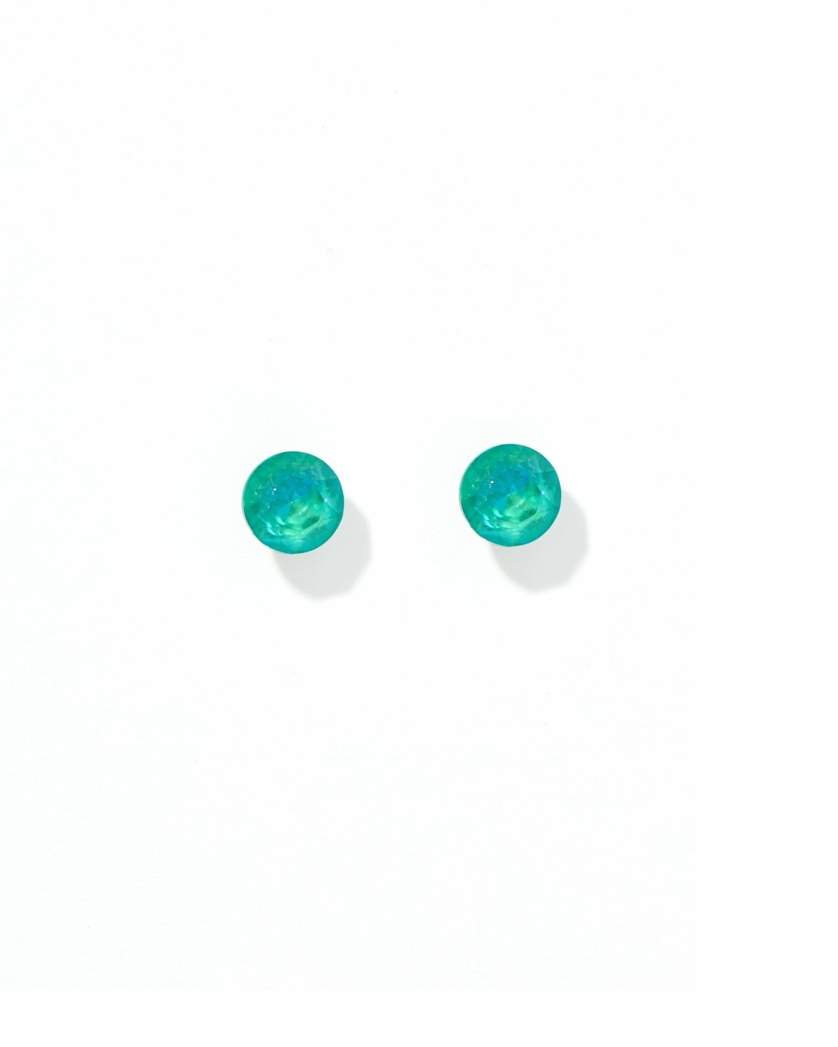 Screwback Stud Earrings Lux - Zuri Teal - Shop LINNY CO