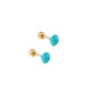 Screwback Stud Earrings Lux - Zuri Teal - Shop LINNY CO