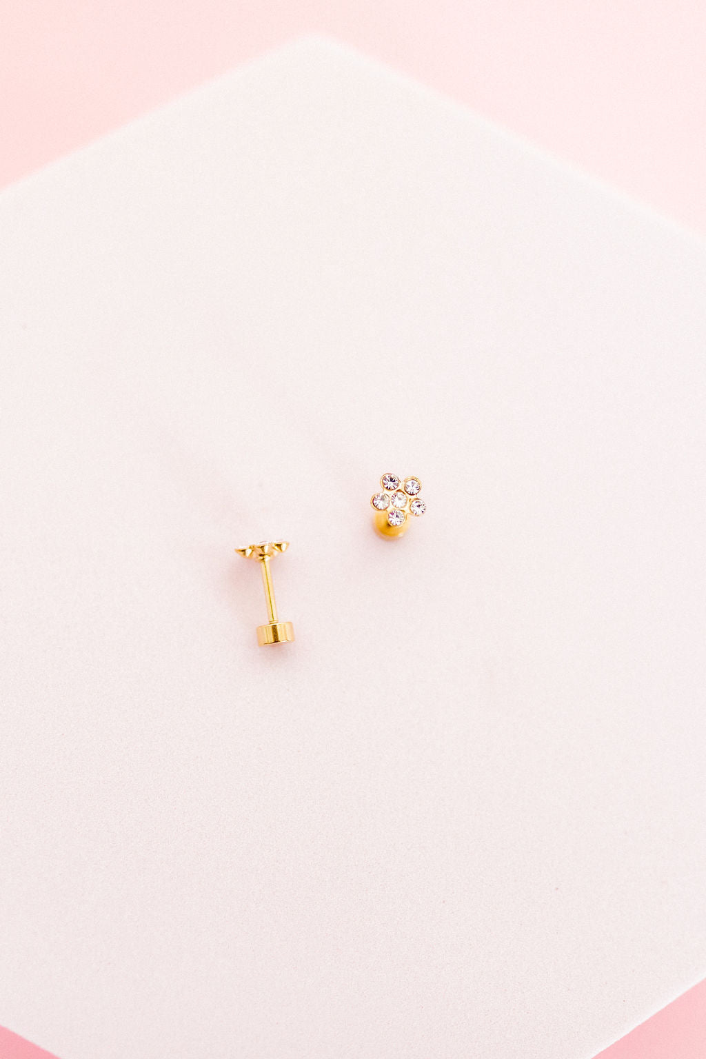 Screwback Stud Earrings - Lyla Clear - Shop LINNY CO