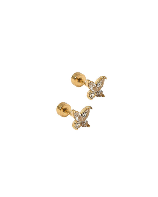 Screwback Stud Earrings - Lynn Butterfly - Shop LINNY CO