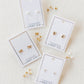 Screwback Stud Earrings - Madison Gold Clear - Shop LINNY CO