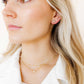 Screwback Stud Earrings - Madison Gold Clear - Shop LINNY CO