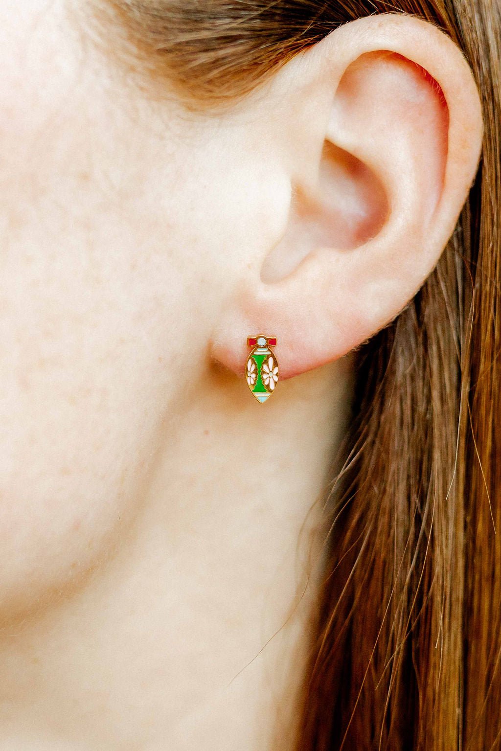 Screwback Stud Earrings - Merritt Ornament - Shop LINNY CO