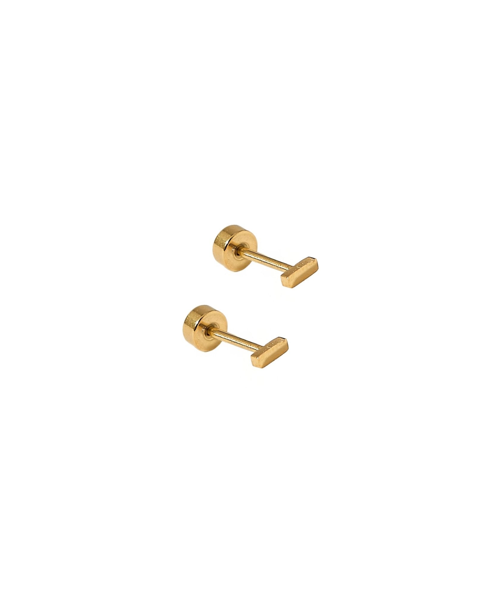 Screwback Stud Earrings - Micro Bar - Shop LINNY CO