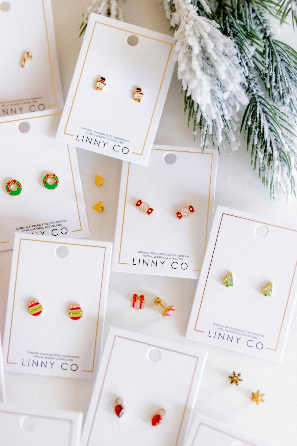 Screwback Stud Earrings - Micro Christmas Tree - Shop LINNY CO