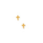 Screwback Stud Earrings - Micro Cross Gold - Shop LINNY CO